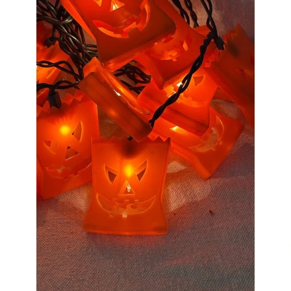 Halloween String of 19 Lights Jack O Lantern Pumpkin‎ Decorations Holiday Decor